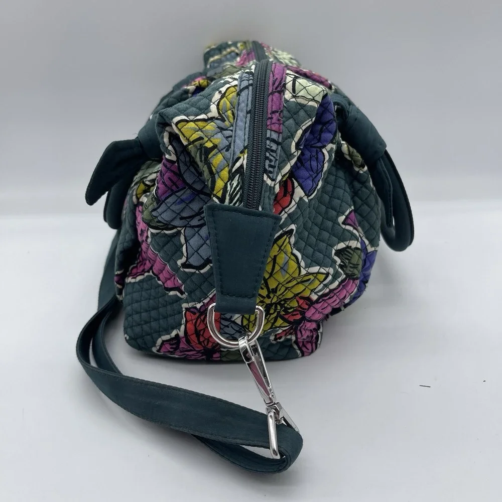 Vera Bradley Falling Flowers Multi-Strap Duffel Bag 21605-112 Quilted Tote Bag